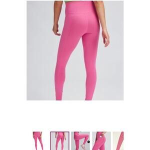 SWEATY BETTY SUPER SCULPT 7/8 XS PINK LEGGING POCKET COMPRESSION YOGA GYM NWOT